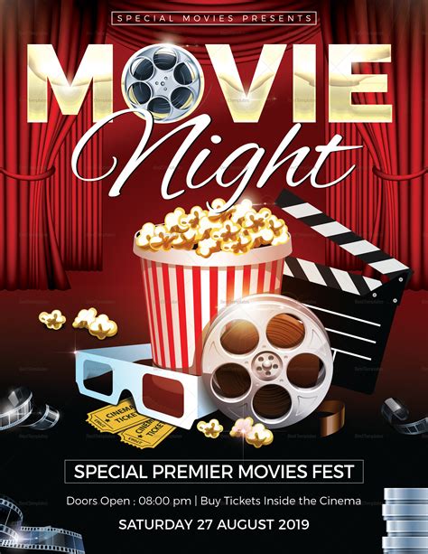Free Movie Night Flyer Templates .